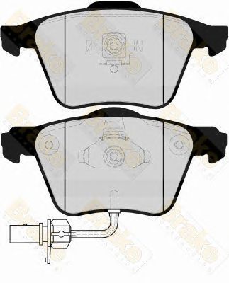 BRAKE ENGINEERING pa1620 -  Комплект тормозных колодок, дисковый тормоз